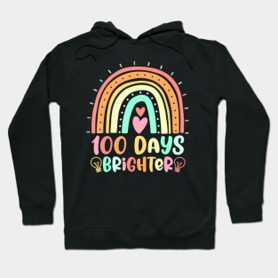 100 Days Rainbow Happy 100Th Day Of School Teacher Hoodie